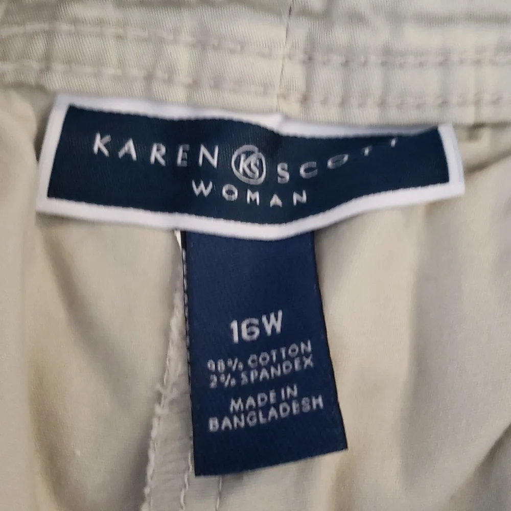 Karen Scott Khaki Skort 16W - Picture 2 of 4
